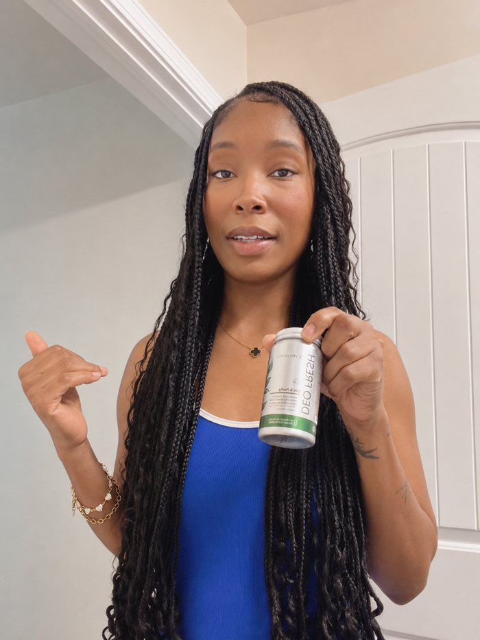 Creator holding Deo Fresh